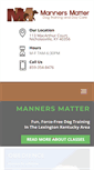 Mobile Screenshot of mannersmatterky.com